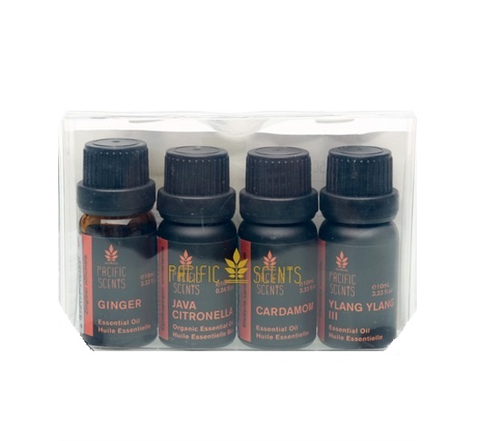Ginger, java citronella, Cardamon, Ylang Ylang 3, Essential oil pack for Exotic Kitchen, Australia