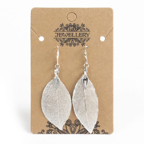 earrings silver leaf
